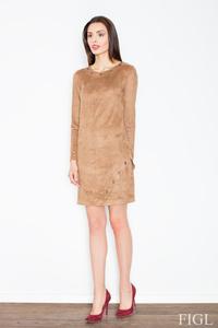 Brown Round Rivets Casual Dress