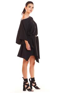 Black Kimono Dress with Belt