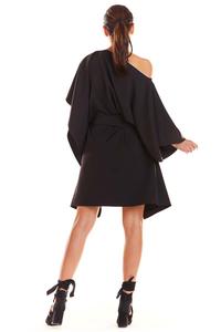 Black Kimono Dress with Belt