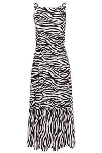 Maxi Dress Leopard Print Sleeveless (white and black)