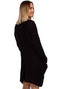 Long Sweater with Pockets  Hoodless (Black)