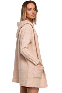 Warm Oversized Sweater with a Hood (Beige)