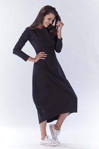 Black Long Sporty Bauble Dress