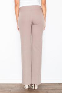 Brown Elegant High Waist Office Style Pants