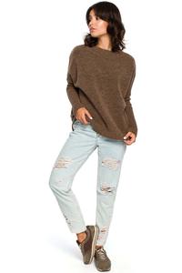 Camel Brown Simple Fall Sweater