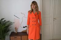 Exclusive Orange Dress Jacket Style