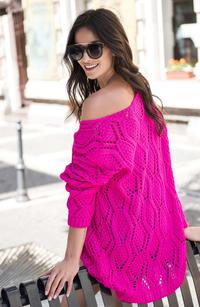 Loose Sweater with a Wide Neckline