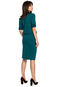 Green  Knee Length Casual Dress