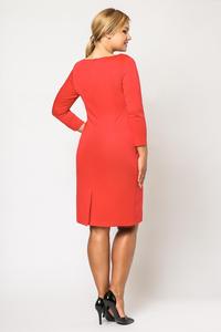 Red Classic Elegant Midi Dress PLUS SIZE