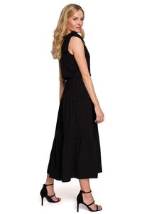 Black Midi Frilled Dress