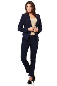 Deep Navy Blue Trendy Mode Tapered Style Long Pants