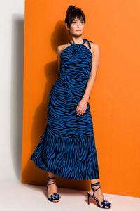 Maxi Dress Leopard Print Sleeveless (cornflower)