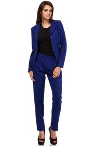 Blue Short Elegant Peplum Ladies Blazer