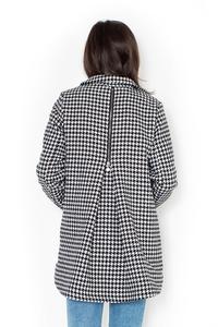 Houndstooth Short Fall/Spring Jacket with Zippers