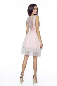 Pink Prom Dress with Lace top and Tulle