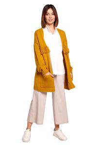 Honey Yellow Boho Style Oversized Cardigan