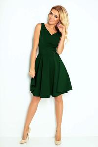 Green Elegant Dress Flared on Wide Straps