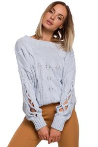 Warm Boat Neck Sweater (Light Blue)