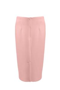 Pink Elegant Pencil Midi Skirt