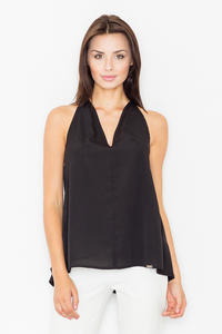 Black Delicate Summer Blouse