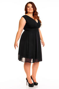 Black Elegant Evening Romantic Party Dress PLUS SIZE