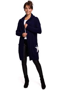 Long Cardigan without Clasp (Navy Blue)