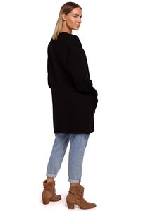 Long Cardigan with Pockets (Black)