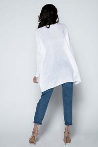 White Oversized Tunic with Front Pockets