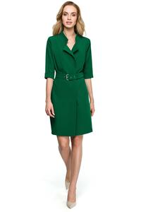 Green Belted Mini Dress