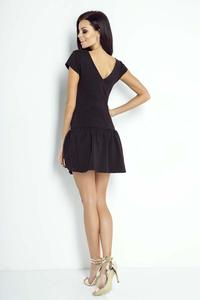 Black Mini Dress with a Frill