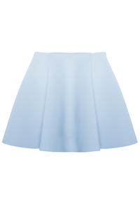 Blue Light Pleates High Waist Mini Skirt
