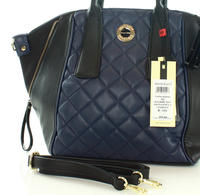Dark Blue Quilted Eco-Leather Ladies Bag