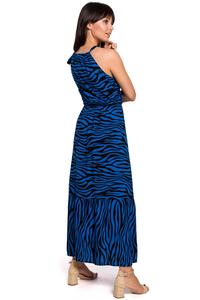 Maxi Dress Leopard Print Sleeveless (cornflower)
