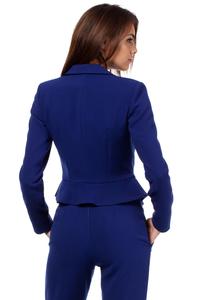 Blue Short Elegant Peplum Ladies Blazer