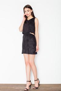 Black Unique Cut Out Waist Mini Dress