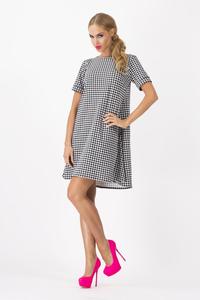 Black&White Houndstooth Mini Dress