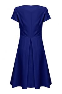 Blue Flared Designe Knee Length Dress