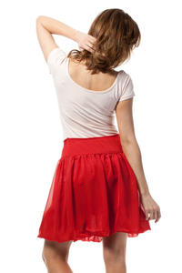 Red Polka Dotted Cute Mini Skirt