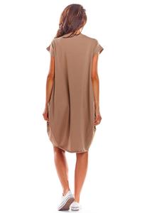 Beige Oversize Dress with large pockets