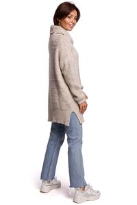 Women's Oversize Turtleneck Sweater - Beige