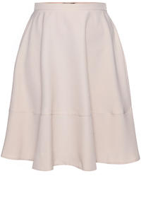Cream Swirly Panel Skirt with Side Zip Fastening