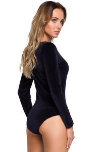 Navy Blue Plush Body Blouse