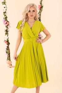 Elegant Midi Dress Pistachio Colour