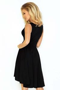 Black Pleated Asymetrical Coctail Dress