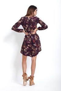 Flowered Boho Mini Dress