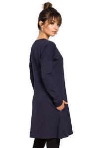 Navy Blue Flared Casual Tunic