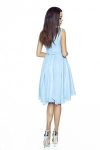 Light Blue Chiffon Coctail Dress