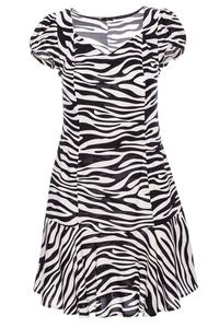 Mini Dress Leopard Print (black and white)
