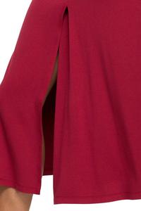 Red Flared Casual Midi Dress
