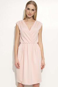 Pink V-Neckline Sleeveless Dress
